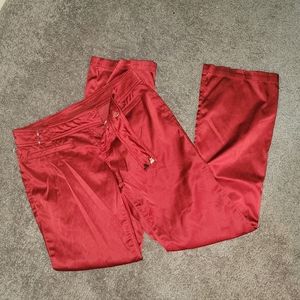 Red satin pants size 7